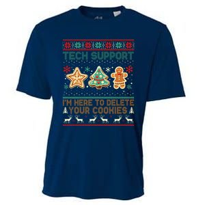 Techsupport I’M Here To Delete Your Cookies Christmas Cooling Performance Crew T-Shirt