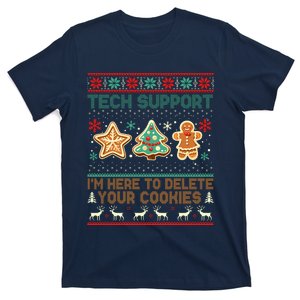 Techsupport I’M Here To Delete Your Cookies Christmas T-Shirt