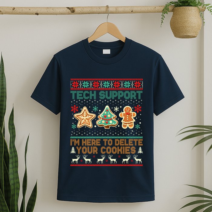 Techsupport I’M Here To Delete Your Cookies Christmas T-Shirt