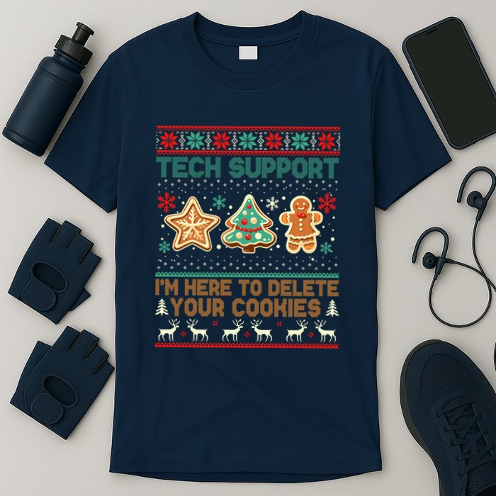 Techsupport I’M Here To Delete Your Cookies Christmas T-Shirt