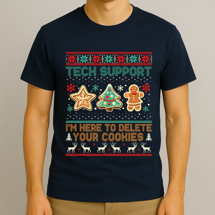 Techsupport I’M Here To Delete Your Cookies Christmas T-Shirt