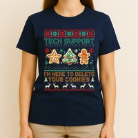 Techsupport I’M Here To Delete Your Cookies Christmas T-Shirt
