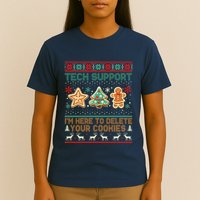 Techsupport I’M Here To Delete Your Cookies Christmas T-Shirt