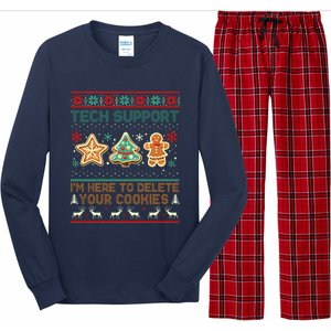 Techsupport I’M Here To Delete Your Cookies Christmas Long Sleeve Pajama Set