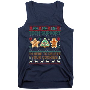 Techsupport I’M Here To Delete Your Cookies Christmas Tank Top