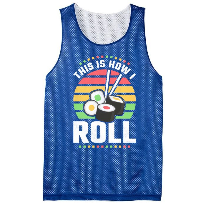 This Is How I Roll Sushi Cool Gift Mesh Reversible Basketball Jersey Tank