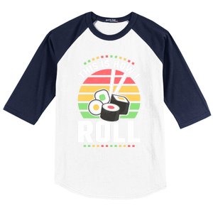 This Is How I Roll Sushi Cool Gift Baseball Sleeve Shirt