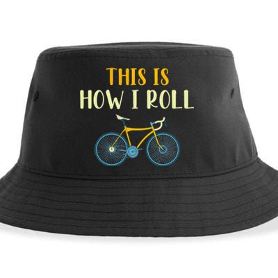 This Is How I Roll Funny Biking Cyclist Gift Cycling Bicycle Sustainable Bucket Hat