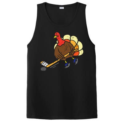 Turkey Ice Hockey Funny Thanksgiving Sport PosiCharge Competitor Tank