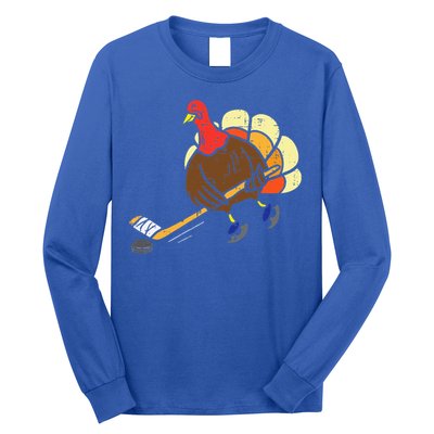 Turkey Ice Hockey Funny Thanksgiving Sport Long Sleeve Shirt