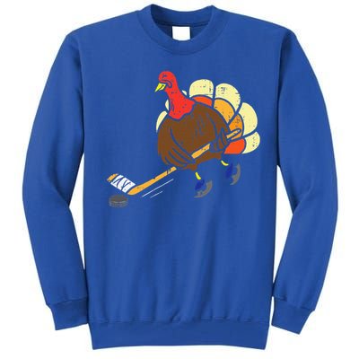 Turkey Ice Hockey Funny Thanksgiving Sport Tall Sweatshirt