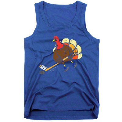 Turkey Ice Hockey Funny Thanksgiving Sport Tank Top