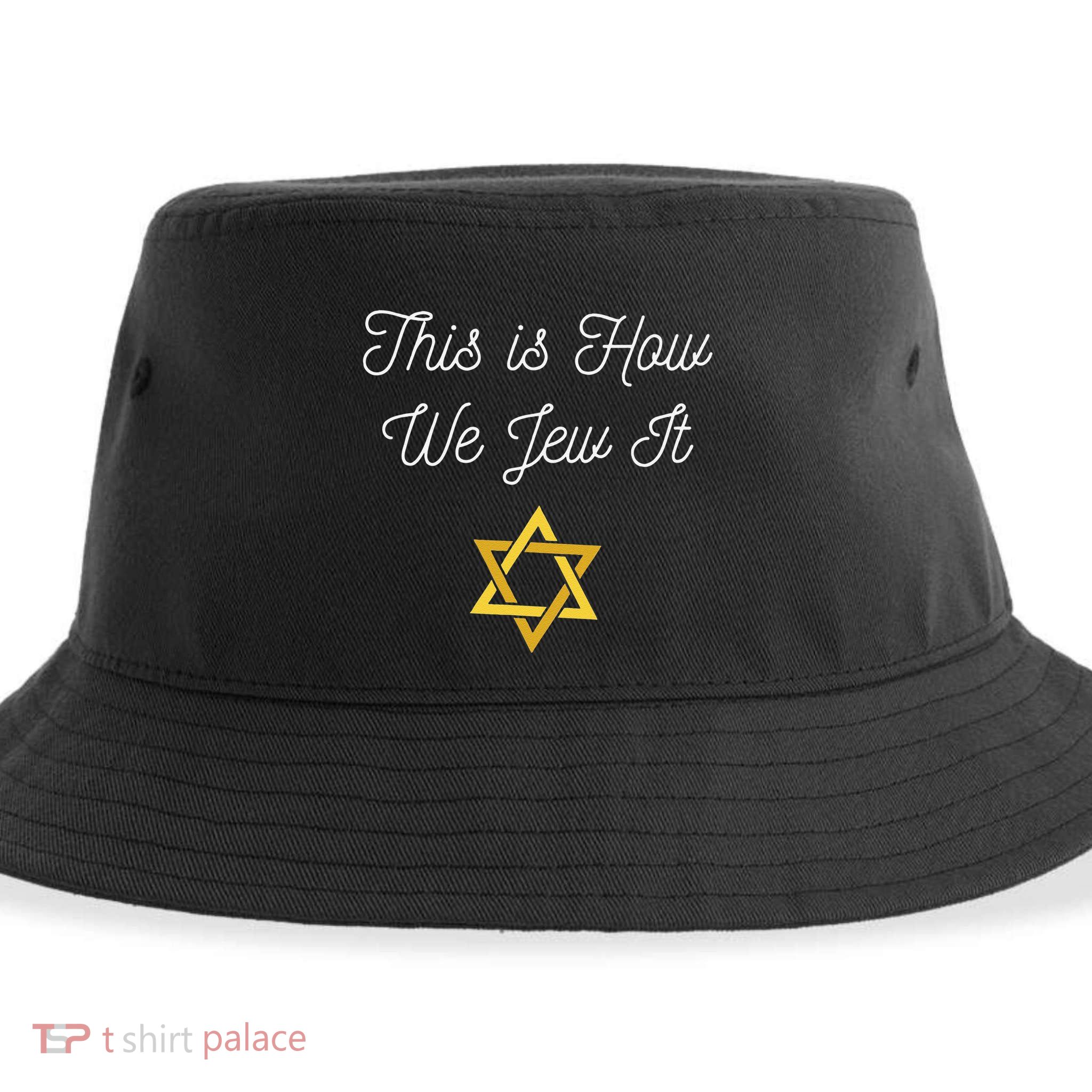 This Is How We Jew It Funny Jewish Pun Hanukkah Holiday Gift Sustainable Bucket Hat