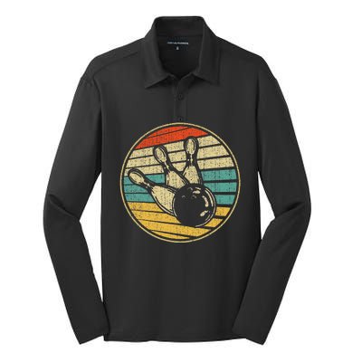 This Is How I Roll Vintage Retro Bowling 60s 70s Bowler Silk Touch Performance Long Sleeve Polo