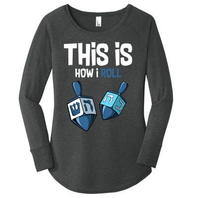 This Is How I Roll Draydel Trendl Hanukkah Channukah Funny Women's Perfect Tri Tunic Long Sleeve Shirt