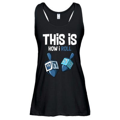 This Is How I Roll Draydel Trendl Hanukkah Channukah Funny Ladies Essential Flowy Tank