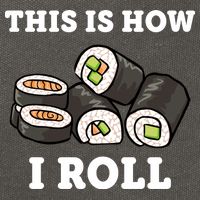 This Is How I Roll Funny Sushi Roll Cotton Canvas Backpack
