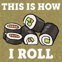 This Is How I Roll Funny Sushi Roll Garment-Dyed Women's Muscle Tee