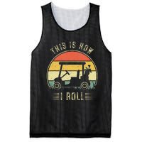 This Is How I Roll Golf Car Funny Golfers Mesh Reversible Basketball Jersey Tank