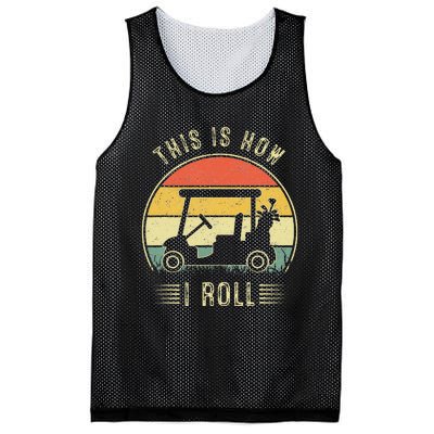 This Is How I Roll Golf Car Funny Golfers Mesh Reversible Basketball Jersey Tank