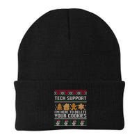 Techsupport I’M Here To Delete Your Cookies Christmas Knit Cap Winter Beanie