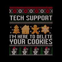 Techsupport I’M Here To Delete Your Cookies Christmas Drawstring Bag