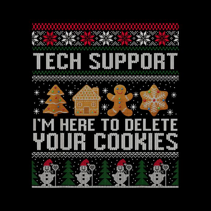 Techsupport I’M Here To Delete Your Cookies Christmas Drawstring Bag