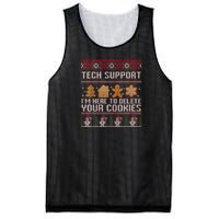 Techsupport I’M Here To Delete Your Cookies Christmas Mesh Reversible Basketball Jersey Tank