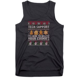 Techsupport I’M Here To Delete Your Cookies Christmas Tank Top