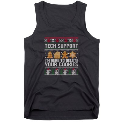 Techsupport I’M Here To Delete Your Cookies Christmas Tank Top