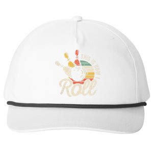 This Is How I Roll Retro Bowling Bowler Funny Gift Cap Sleeve Snapback Five-Panel Rope Hat