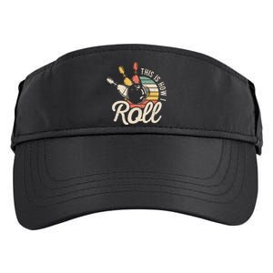 This Is How I Roll Retro Bowling Bowler Funny Gift Cap Sleeve Adult Drive Performance Visor