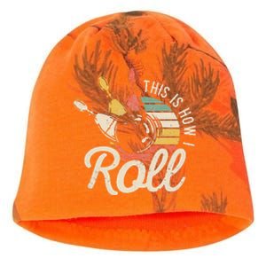 This Is How I Roll Retro Bowling Bowler Funny Gift Cap Sleeve Kati - Camo Knit Beanie