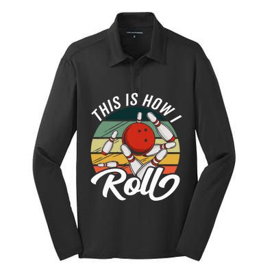 This Is How I Roll Women Funny Bowling Silk Touch Performance Long Sleeve Polo