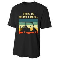 This Is How I Roll Retro Vintage Golf Cart Funny Golfing Performance Sprint T-Shirt