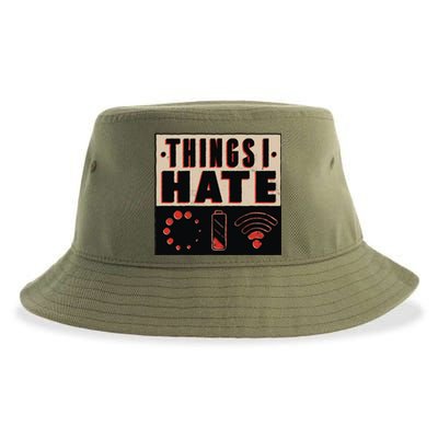 Things I Hate Gift Funny Nerds Geeks Gamer Science Student Meaningful Gift Sustainable Bucket Hat