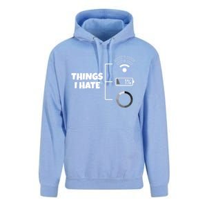 Things I Hate Wlan Battery Loading Gift Unisex Surf Hoodie