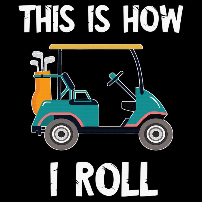 This Is How I Roll Retro Vintage Golf Cart Funny Golfing Bucket Hat