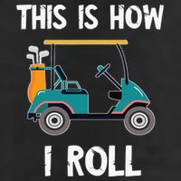 This Is How I Roll Retro Vintage Golf Cart Funny Golfing Golf Towel