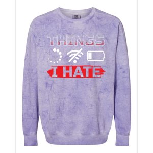 Things I Hate It Gaming Programmer Coder Gamer Gift Great Gift Colorblast Crewneck Sweatshirt