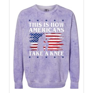 This Is How Americans Take A Knee Colorblast Crewneck Sweatshirt