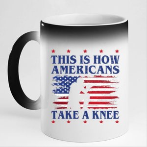 This Is How Americans Take A Knee 11oz Black Color Changing Mug