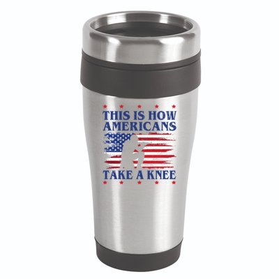 This Is How Americans Take A Knee 16oz Travel Tumbler
