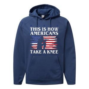 This Is How Americans Take A Knee Performance Fleece Hoodie