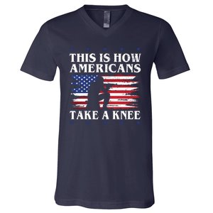 This Is How Americans Take A Knee V-Neck T-Shirt