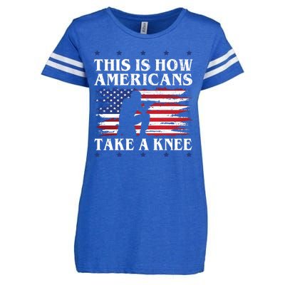 This Is How Americans Take A Knee Enza Ladies Jersey Football T-Shirt