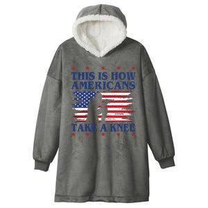 This Is How Americans Take A Knee Hooded Wearable Blanket