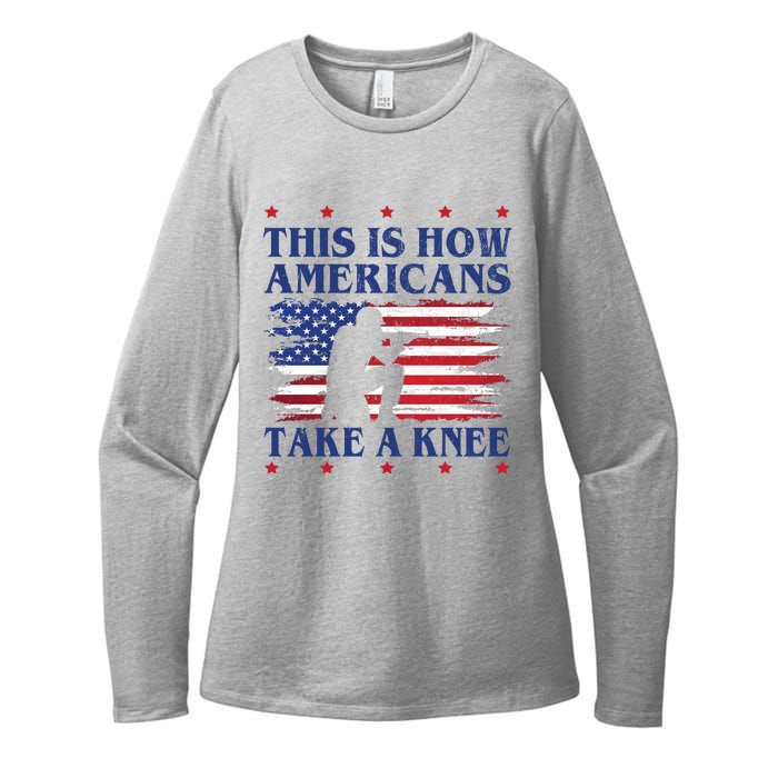 This Is How Americans Take A Knee Womens CVC Long Sleeve Shirt