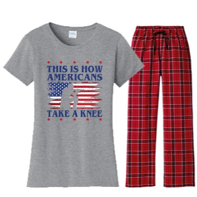 This Is How Americans Take A Knee Women's Flannel Pajama Set