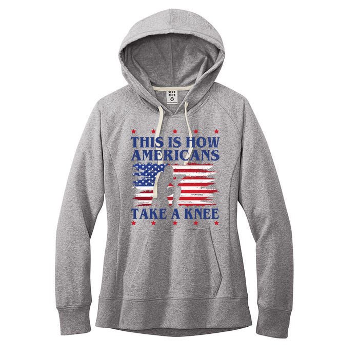 This Is How Americans Take A Knee Women's Fleece Hoodie